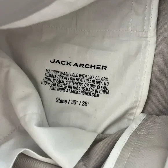 Jack Archer Set of 2 Jetsetter Tech Pants in Stone and Deep Blue, Size 30x36